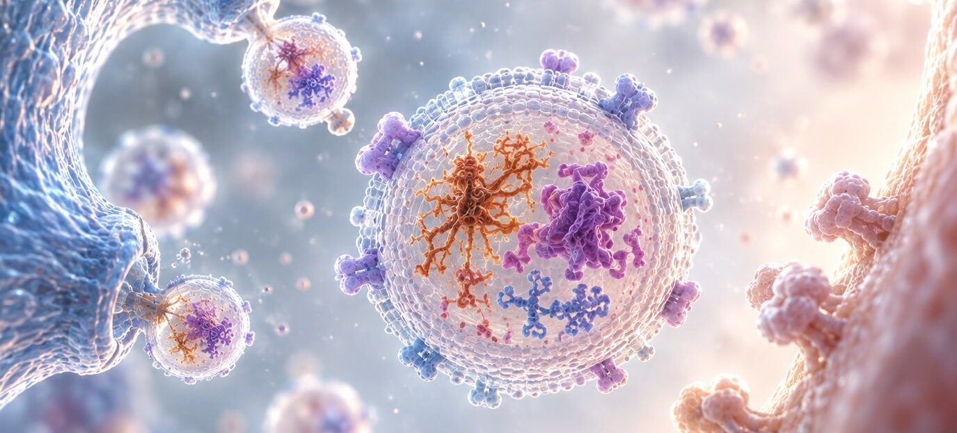 Extracellular vesicles carrying misfolded proteins between cells in neurodegeneration.